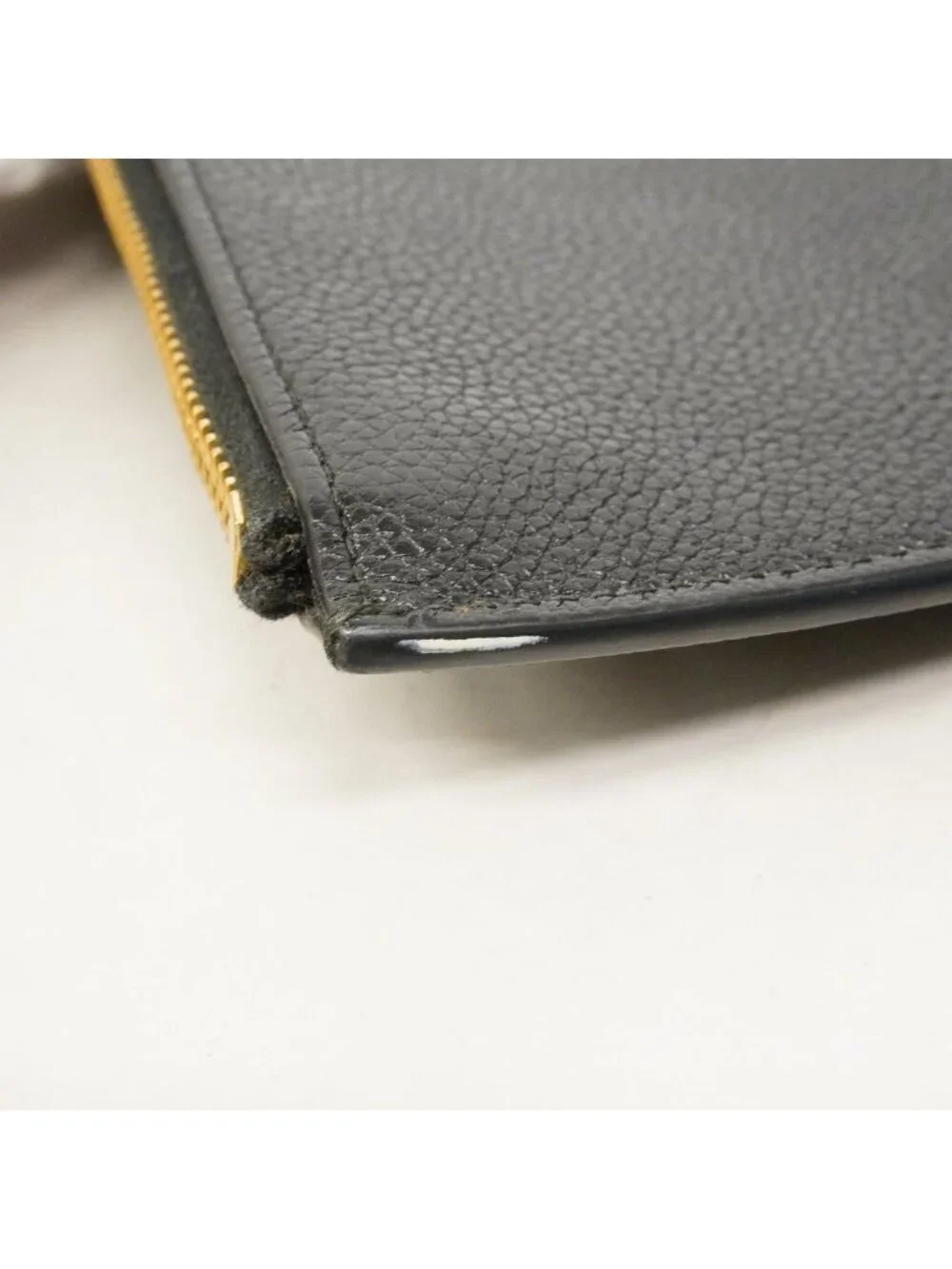 Gucci Clutch Zumi Leather Black Gold Silver